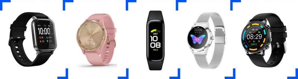 diferentes modelos de relojes inteligentes smartwatch