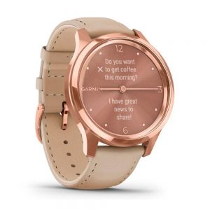 smartwatch de mujer: Garmin Vivomove Luxe Rose, perfil derecho