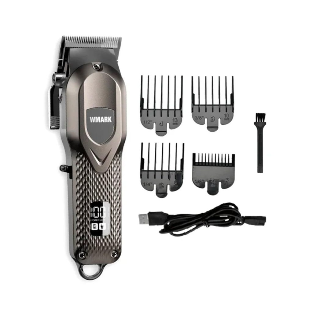 set cortadora de pelo recargable wmark con hojas de acero al carbono